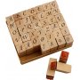 Stempels - letters en cijfers - 13 x 13 mm - 42 st