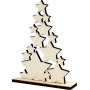 Kerstboom met sterren - 14,7 x 19,6 cm