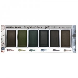ZIG Gansai Tambi aquarelverf, grafiet, 6-delige set ZIG Gansai Tambi aquarelverf, grafiet, 6-delige set
