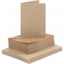 Kaarten en enveloppen - naturel - 11,5 x 16,5 cm - 50 sets