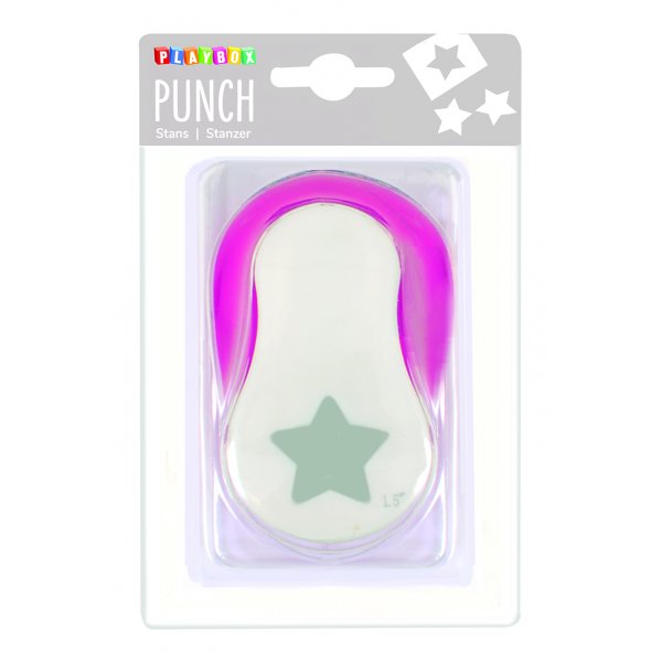 Punchster 3,8 cm - Roze/wit Punchster 3,8 cm - Roze/wit