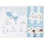 Kartonnen kerstkalender - wit - 3 st