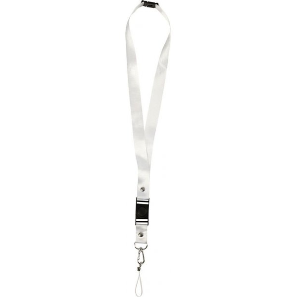Sleutelhanger - wit - 5 st