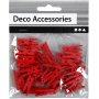 Mini wasknijpers - rood - 36 st