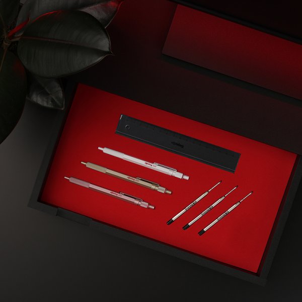 ROTRING 600 - Balpen - Medium - Zwarte inkt - Geschenkdoos