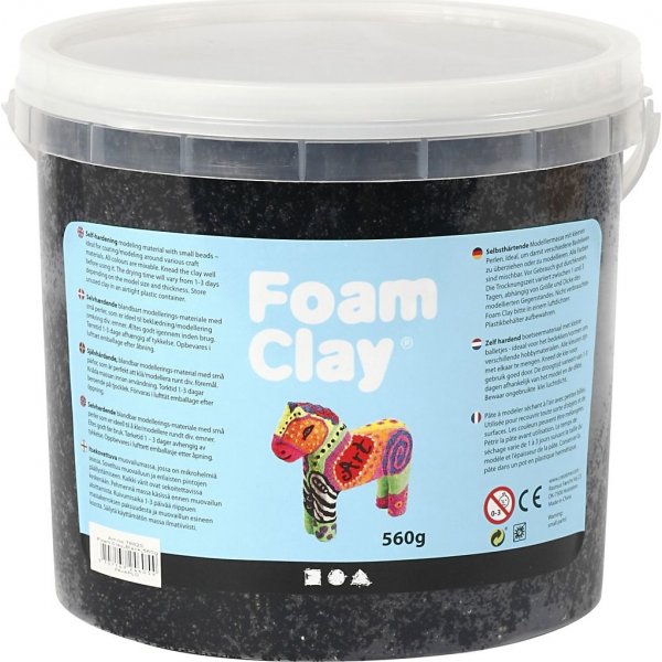 Foam Clay - zwart - 560 gr