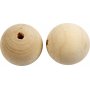 Houten kralen - 50 mm - 20 st