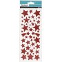 Glitterstickers - rood - sterren - 2 vellen