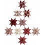 Sterstroken - rood - wit - 6,5+11,5 cm - 60 stroken