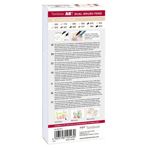 Tombow ABT Dual Brush Pen Portrait 12-pack Tombow ABT Dual Brush Pen Portrait 12-pack