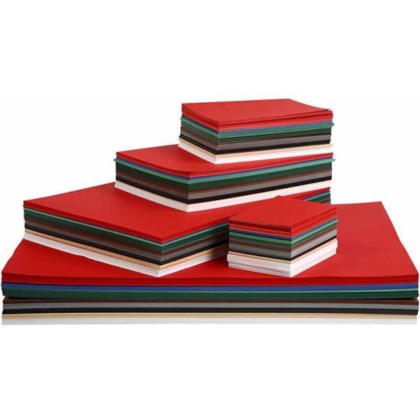 Kerstkarton - gemengde kleuren - A2, A3, A4, A5, A6 - 900 vellen Kerstkarton - gemengde kleuren - A2, A3, A4, A5, A6 - 900 vellen