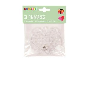 Kralenbordjes XL Vlinder & Hart 2-pack - Transparant Kralenbordjes XL Vlinder & Hart 2-pack - Transparant