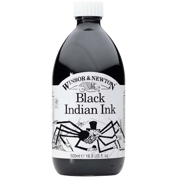 Marker W&N 500 ml - 030 Zwarte Oost-Indische inkt 500 ml