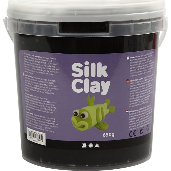 Silk Clay - zwart - 650 gr