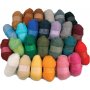 Gekaarde Wol - gemengde kleuren - 26 x 25 gr