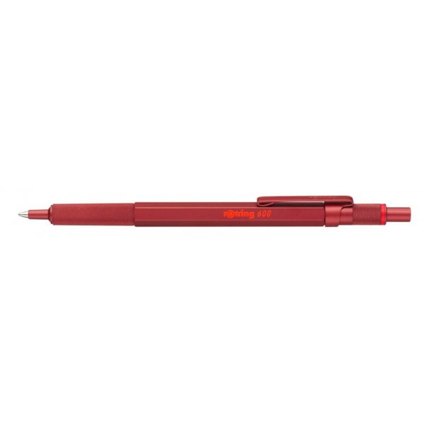 Balpen Rotring 600 - Rood - Medium - Blauwe inkt