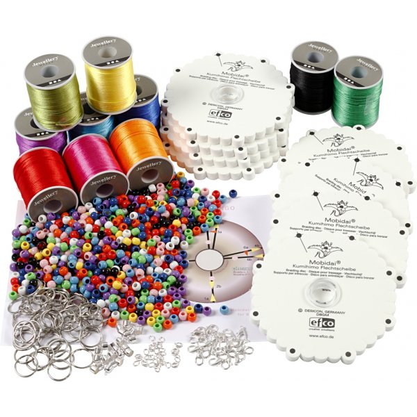 Kumihimo klaslokaalset - neonkleuren - felle kleuren