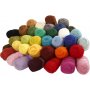 Gekaarde Wol - gemengde kleuren - 35 x 100 gr