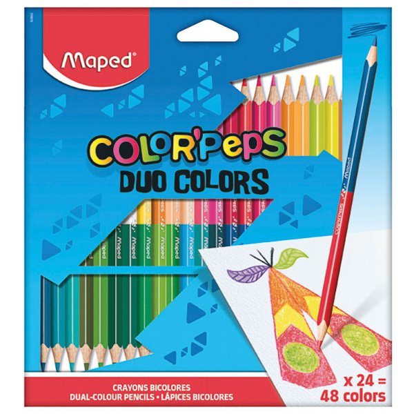 Kleurpotlodenset - Maped - Color'peps 24 DUO-potloden = 48 kleuren