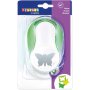 Punch vlinder 5 cm - Groen/wit