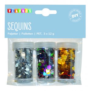 Pailletten 3x12 g harten Pailletten 3x12 g harten