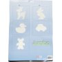 Parelbordjes - helder - teddybeer - auto - rendier - eend en konijn - JUMBO - 5 st
