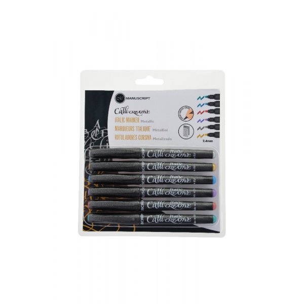 Kalligrafiestiften Creatief Metallic - 6-pack