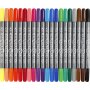 Colortime Dubbele marker - standaardkleuren - 20 st