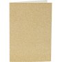 Kaarten en enveloppen - goud - glitter - 11,5 x 16,5 cm - 4 sets