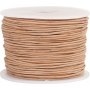 Leren koord - beige - 1 mm - 50 m