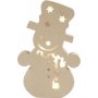 Kartonnen figuur met ingebouwd licht - sneeuwpop - 5 cm