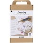DIY Kit Draw - pastelkleuren - Gemengde figuren