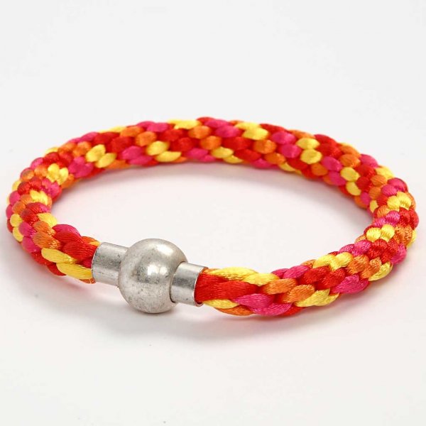 Kumihimo klaslokaalset - neonkleuren - felle kleuren