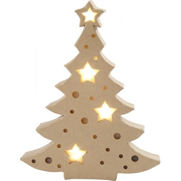 Kartonnen figuur met ingebouwd licht - Kerstboom