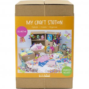 Mijn knutselstation decoratieset in diverse kleuren Mijn knutselstation decoratieset in diverse kleuren