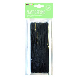 Elastisch koord 1 mm - Zwart - Verschillende lengtes!