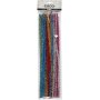 Pijpenrager - 6 mm sterke kleuren - glitter - 24 st