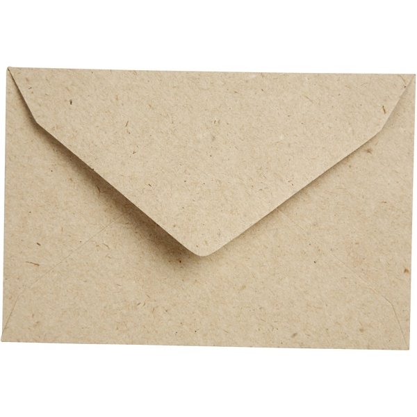 Gerecyclede envelop - naturel - 7,8 x 11,5 cm - 50 st Gerecyclede envelop - naturel - 7,8 x 11,5 cm - 50 st