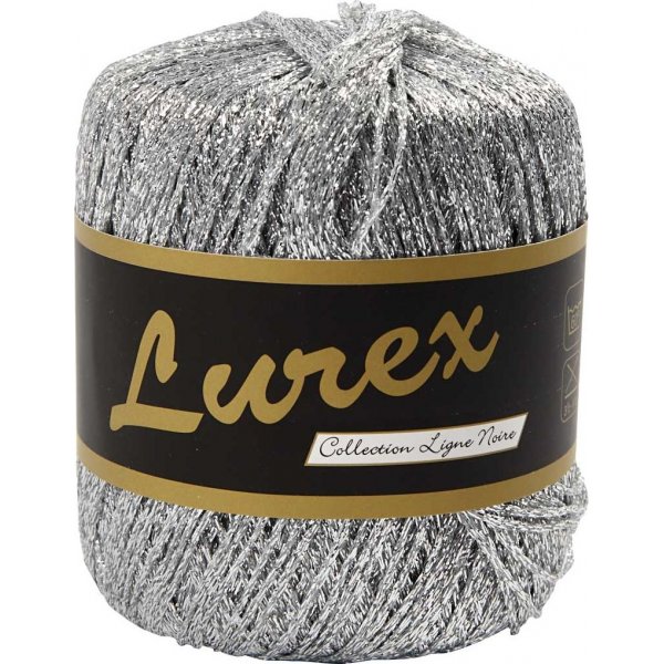 Lurexgaren - zilver - 25 gr