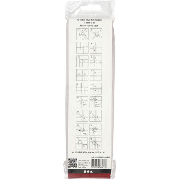 Sterstroken - rood - Ø6,5 cm - 100 stroken Sterstroken - rood - Ø6,5 cm - 100 stroken