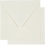 Ansichtkaart met envelop - gebroken wit - 12,5 x 12,5 cm - 10 st