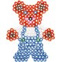 Parelbordjes - helder - teddybeer - auto - rendier - eend en konijn - JUMBO - 5 st