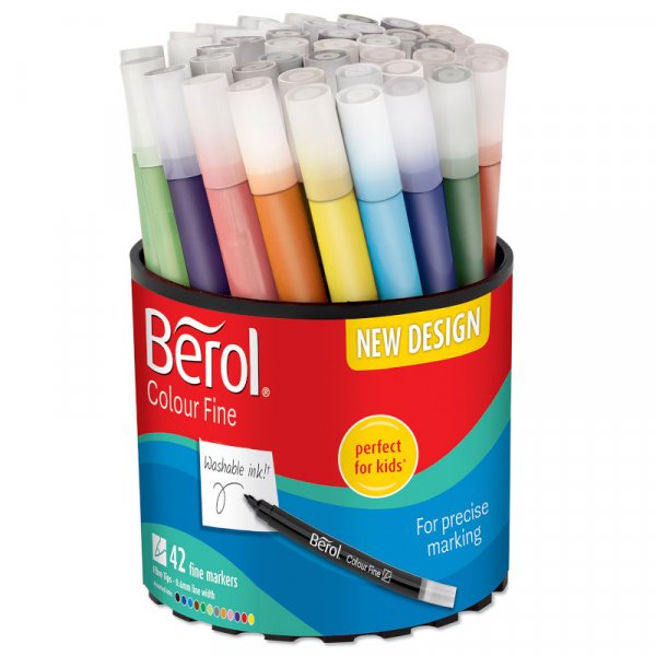Vezelpen Berol - Kleur Fijn - 42 pennen