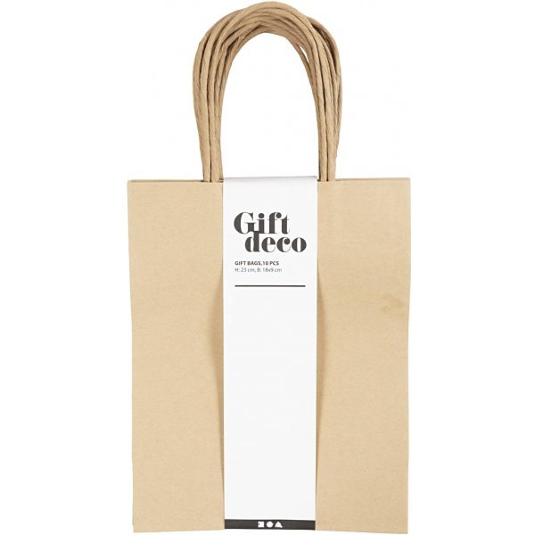 Papieren zakken - bruin - 10 st Papieren zakken - bruin - 10 st