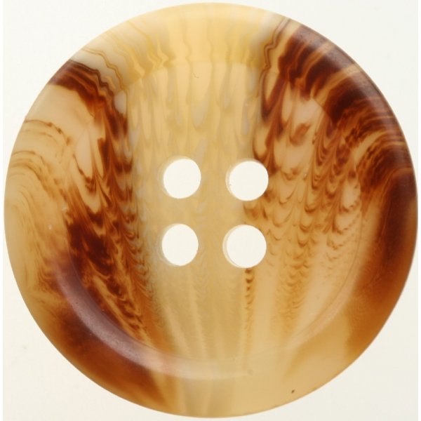 Knoop Rond 4-gaats 15 mm 10st - Beige rood gemleerd