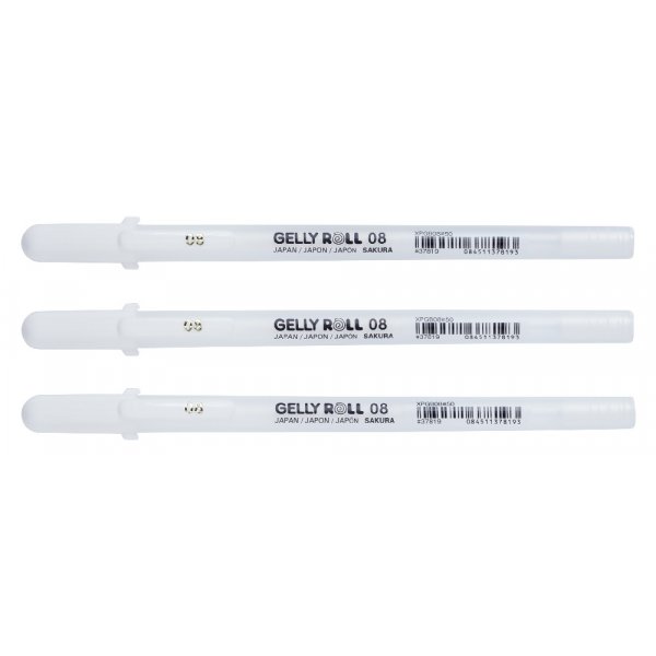 Gelpennen Sakura Gelly Roll - 3 pennen (Wit 08)