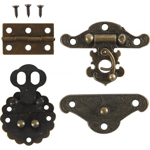 Minibeslag - antiek goud - 10 sets
