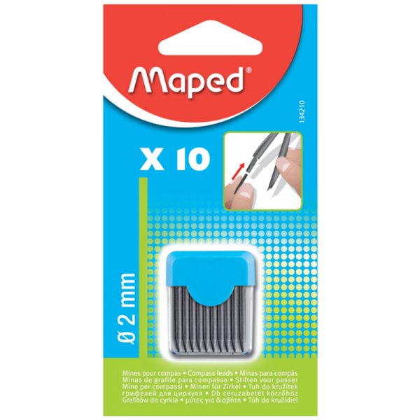 Fit pin navulling - Maped - 10 stuks 2 mm punt