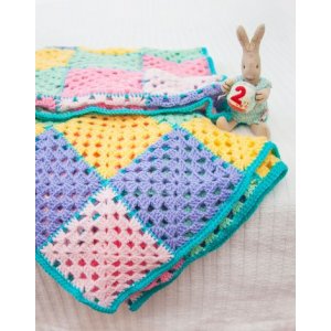 Haakpatroon - Gehaakte deken in granny squares Haakpatroon - Gehaakte deken in granny squares