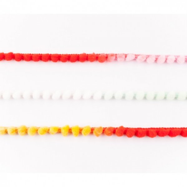 String - Mini Pom Pom, veelkleurig